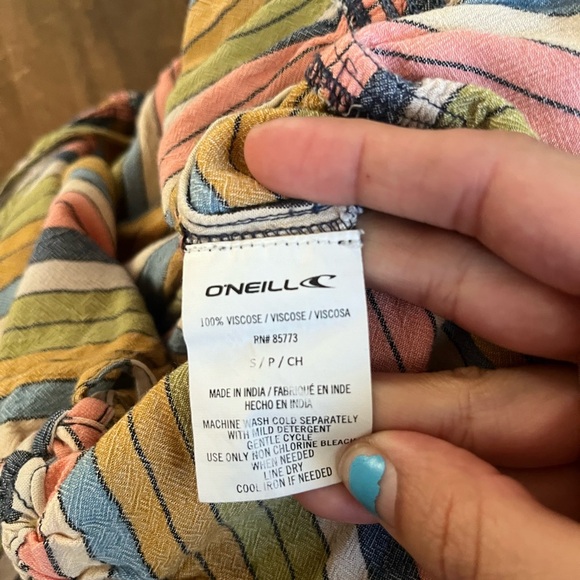 O'NEILL Anabella Womens Jumpsuit Keyhole Cutout Wide Leg Flowy Sz small - Picture 5 of 5